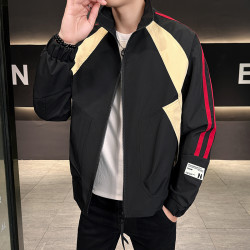高级感痞帅工装外套男春秋拼接美式夹克2026新款休闲薄款上衣服