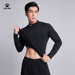 卡尔美 官方旗舰店男女同款高领运动加绒长袖打底衣