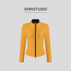 XVRV春季撞色运动双开拉链2026时尚百搭立领小外套女长袖上衣