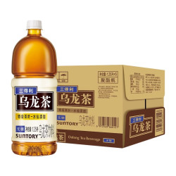 大瓶饮料好货三得利乌龙茶饮料1250mL×6瓶无添加饮料大瓶无糖茶0糖乌龙茶饮品