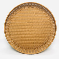 [加大号]J77纯手工编织仿藤家用加大号晒筐大簸箕直径56高8