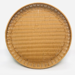 [加大号]J77纯手工编织仿藤家用加大号晒筐大簸箕直径56高8