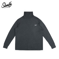 SLAMBLE 秋季新款德绒可翻高领长袖男打底衫上衣休闲保暖潮流内搭