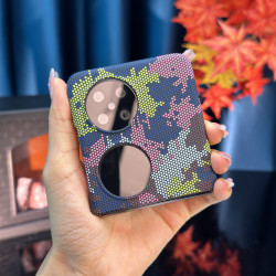 适用华为P50 pocket/S手机壳新品凯夫拉折叠迷彩维纹壳防摔壳