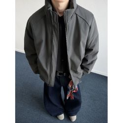 美式三防工装立领夹克棉服情侣教练棉衣外套春秋宽松百搭冲锋衣潮