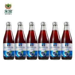 永富 0脂野生蓝莓果汁300ml*6瓶