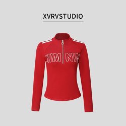 XVRV春季2026半拉链长袖跑步修身显瘦运动休闲女上衣