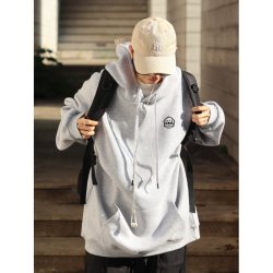 颂希尔 400g重磅卫衣男款连帽春秋季情侣上衣宽松大码慵懒风宽松潮牌外套