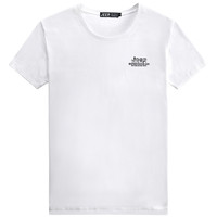 JEEP SPIRIT JEEPSPIRITT恤半袖夏季宽松卫衣男纯棉夏天短袖t恤圆领白色新款