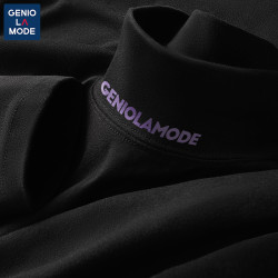 GENIOLAMODE 高级感打底衫男冬季加绒加厚爆款黑色保暖衣男士上衣