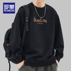 罗蒙 卫衣秋冬款男款印花休闲上衣男2026新款潮牌圆领男士秋季衣服