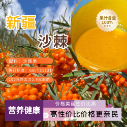 新疆沙棘果汁100饮品营养不提取原浆饮料正宗正品新鲜100%纯天然