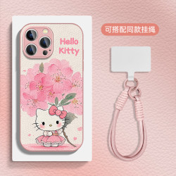 适用于苹果16华为OPPO小米VIVO时尚个性金属漆小羊皮手机壳HA0454