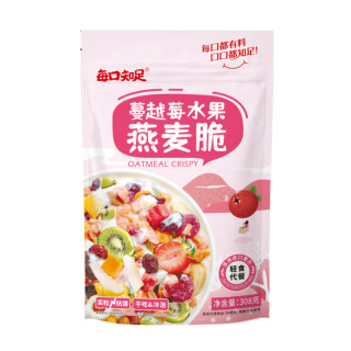 每口知足 燕麦脆椰奶坚果黑糖可可蔓越莓燕麦即食308g