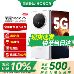 荣耀 Magic V6 新品5G折叠屏手机 谢霆锋同款 雪域白 12GB+256GB 官方标配