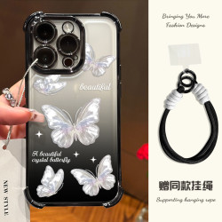 适用于苹果16华为OPPO小米VIVO高级感潮流电镀大四角手机壳AI0011