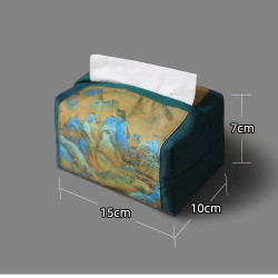高档中古风抽纸盒 棉麻布料双层加厚（纸巾盒）