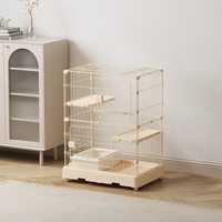 移动端：HAKE 黑咔猫笼家用室内带厕所一体猫笼子别墅猫舍迷你猫咪笼不占地