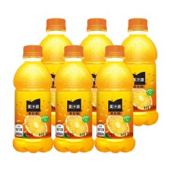 可口可乐 果粒橙300mL*6瓶怀旧美味果味果汁饮料即饮饮用夏季清凉