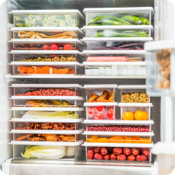 自由叠加冰箱保鲜盒食品果蔬干货密封盒密封冷藏收纳盒整理盒