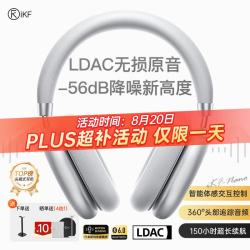 iKF 主动降噪 头戴式蓝牙耳机  有线充电 极光银 Type-C