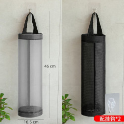 迅仕 垃圾袋收纳神厨房壁挂式器塑料袋收集器抽取式大容量购物袋整理盒