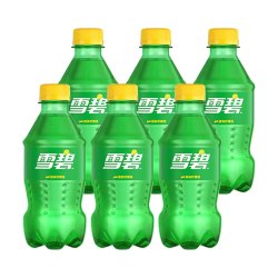 可口可乐 雪碧迷你瓶装300ml*6瓶清爽柠檬味汽水