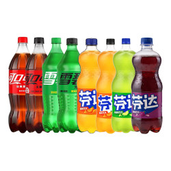 伊乐娃 8种口味可选888毫升可口可乐碳酸饮料瓶装汽水2瓶装芬达