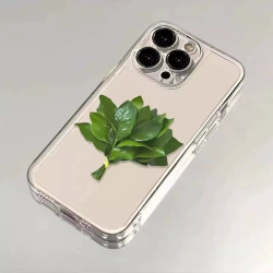 透明壳幸运柚子叶适用苹果16手机壳iPhone15小米女vivoppo华为p70