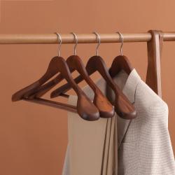 娘帮手 木质宽肩西服皮衣羊绒大衣服装店浴场无痕衣架结实耐用专用
