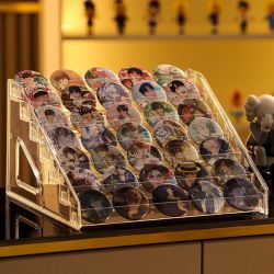 寻亦 吧唧展示架透明亚克力多层化妆品置物架桌面阶梯式立式谷子展示架