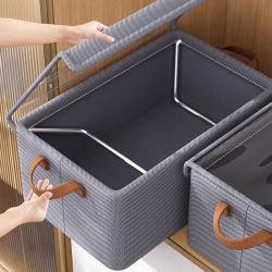 福乐攸 阳离子衣服收纳盒衣柜分层整理折叠家用衣柜神器带盖放衣物整理筐