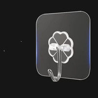 10个装透明家用创意挂钩强力无痕防水免打孔防潮挂钩舒适免钉粘钩