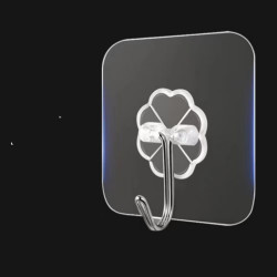 10个装透明家用创意挂钩强力无痕防水免打孔防潮挂钩舒适免钉粘钩
