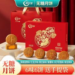 阿尔发 无糖广式月饼中秋礼盒360g