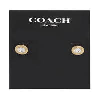 COACH/蔻驰 女士经典LOGO水晶镶嵌耳钉