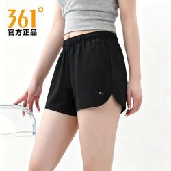 361° 运动短裤2026夏季新款女子松紧腰头透气短裤户外健身跑步裤子