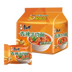 康师傅 经典香辣牛肉方便面101g*5包