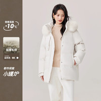 雪中飞 85%绒子鸭绒狐狸毛领女短/长羽绒服
