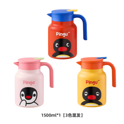 有点淘气 Pingu正版IP不锈钢大容量桌面保温壶