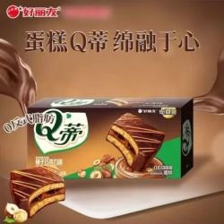好丽友 Q蒂蛋糕 榛子巧克力味 6枚装 168g