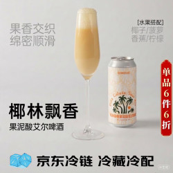 野鹅微醺 椰林飘香流体果泥啤酒 473mL*1罐 椰子菠萝酒 #值酒发现官#