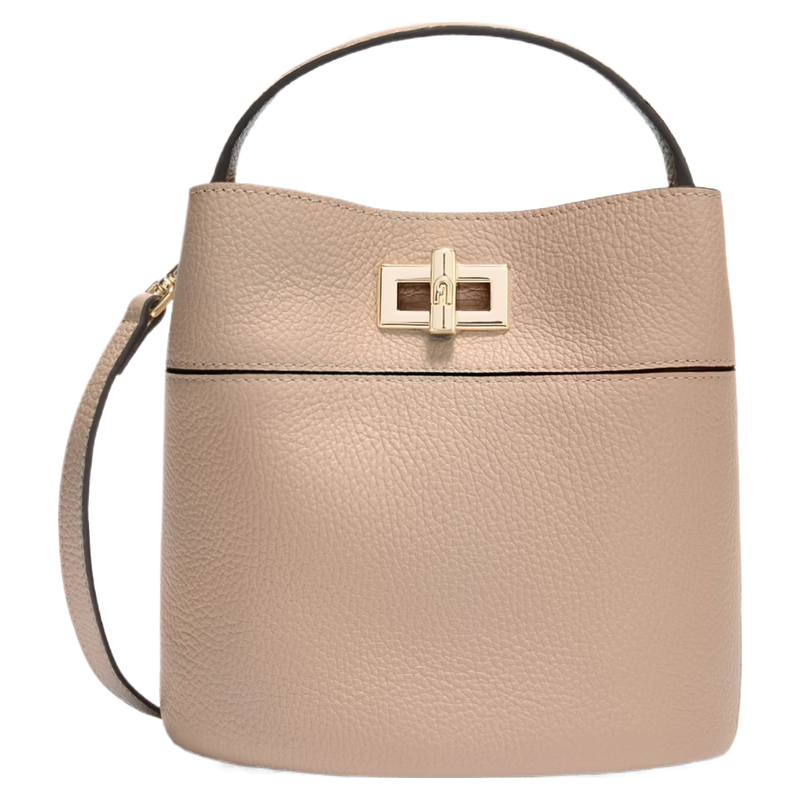 FURLA AMELIA系列 牛皮材质 裸粉色 MINI 女士手提斜挎包