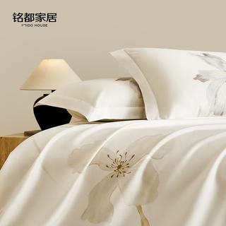 铭都家居 天丝凉席床盖款 冰感天丝 烟雨花间 245*270cm 三件套
