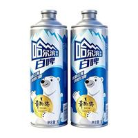哈尔滨啤酒 冰纯小麦白啤酒 1000ml*2听