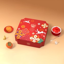 稻香村 12饼6味 600g 喜庆团圆月饼礼盒
