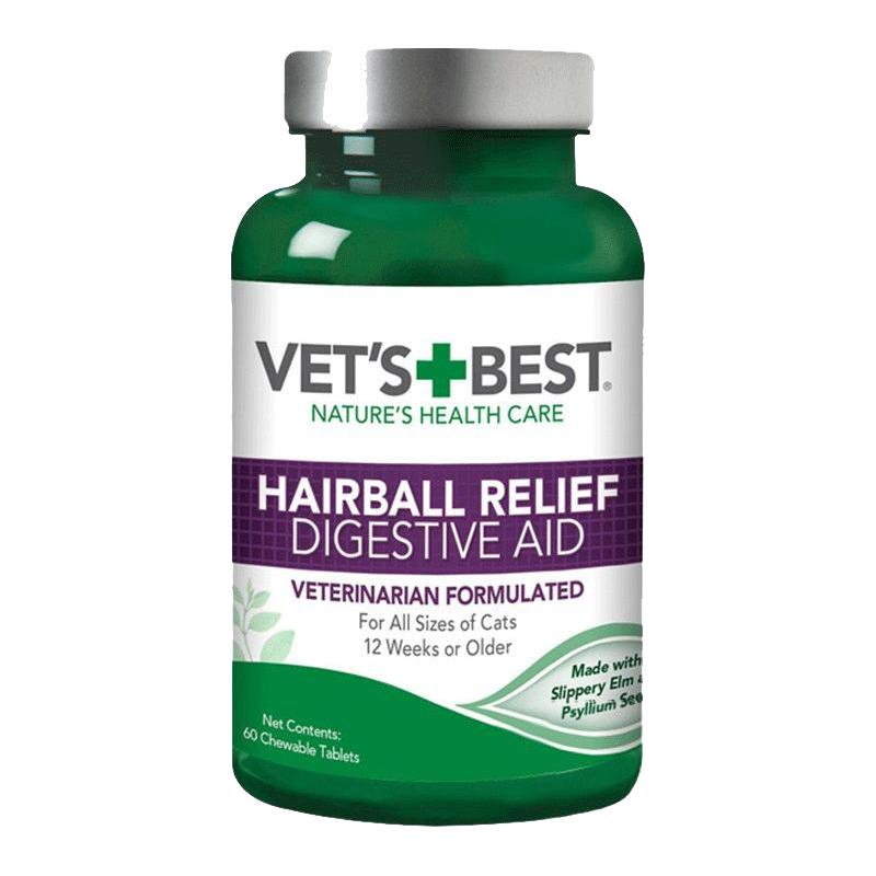 VET'S BEST 绿十字猫草片 猫咪去毛球营养补充剂 60片*2瓶