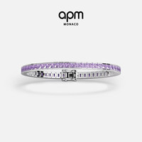 APM Monaco Lumiere密镶网球手链紫色手饰百搭叠戴生日送女友七夕情人节礼物