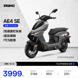 ZEEHO 高性能电摩电动摩托车AE4长续航代步电动车 AE4 SE铅酸72V23AH