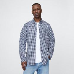 Gap 男装春季款基础款纯棉翻领长袖衬衫常规上衣美版734040